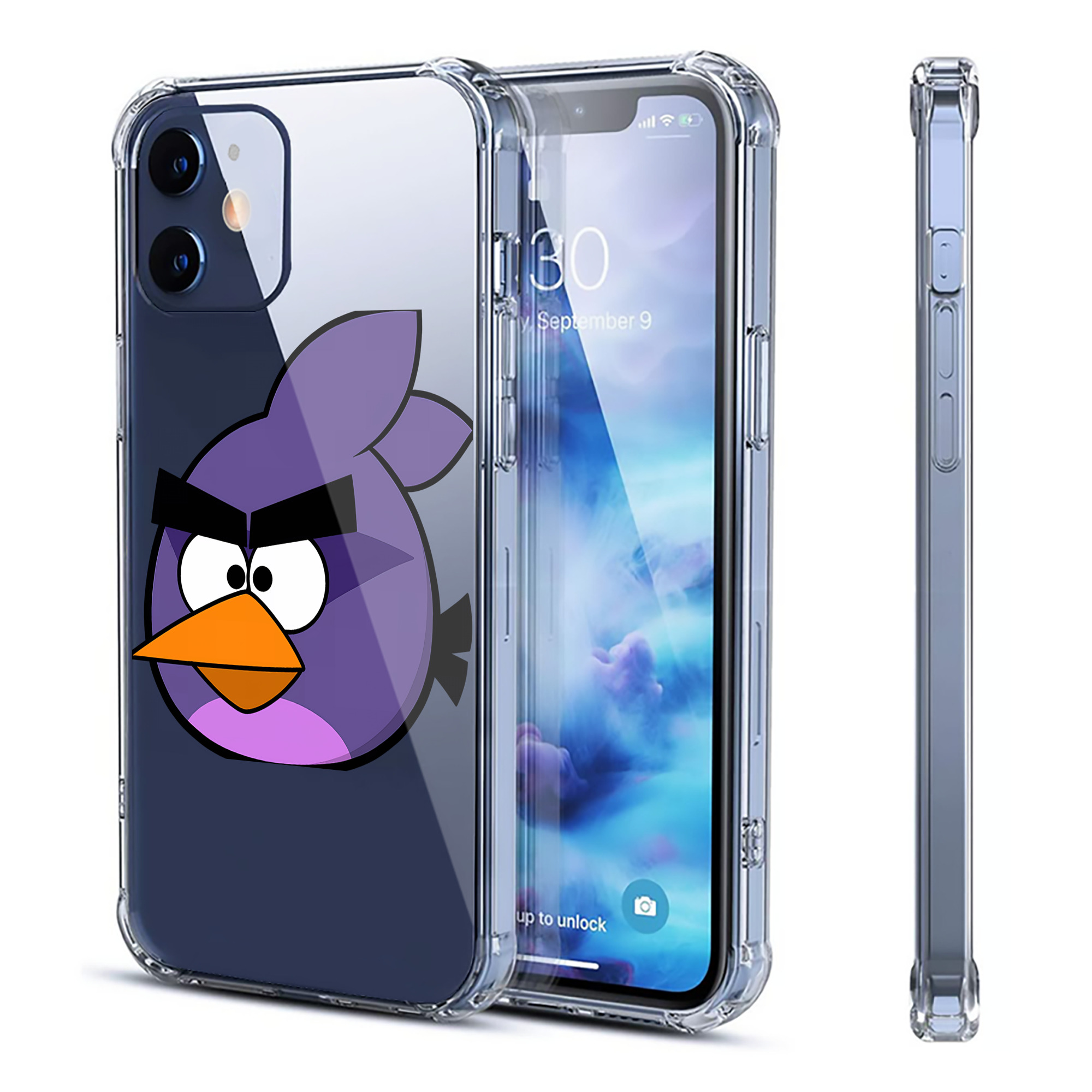 （画像用） Angry Birds アングリーバード 【iPhone 12シリーズ対応】透明スマホケース（クリアソフトケース）